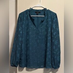 FRED DAVID~BLOUSE~TEAL BLUE~XL